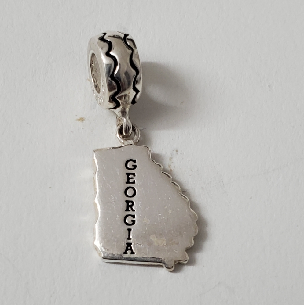 Sterling Silver 925 Georgia State Charm – A Tribute to Southern Pride